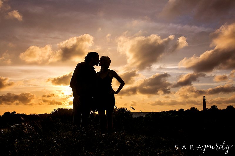 Ponce Inlet Engagement Florida sunset