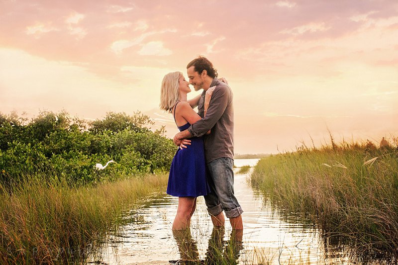 Ponce Inlet Engagement Florida sunset