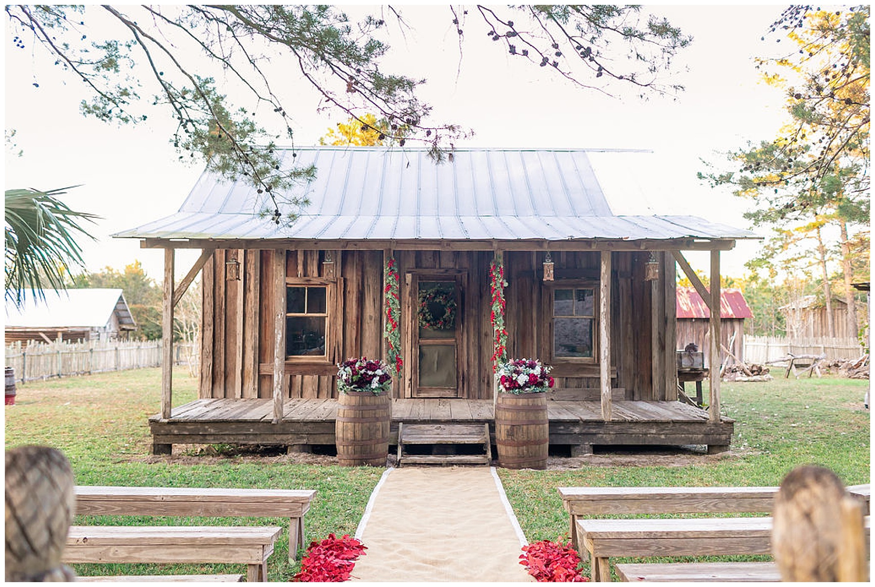 Rustic Christmas Wedding, Florida Agricultural museum 