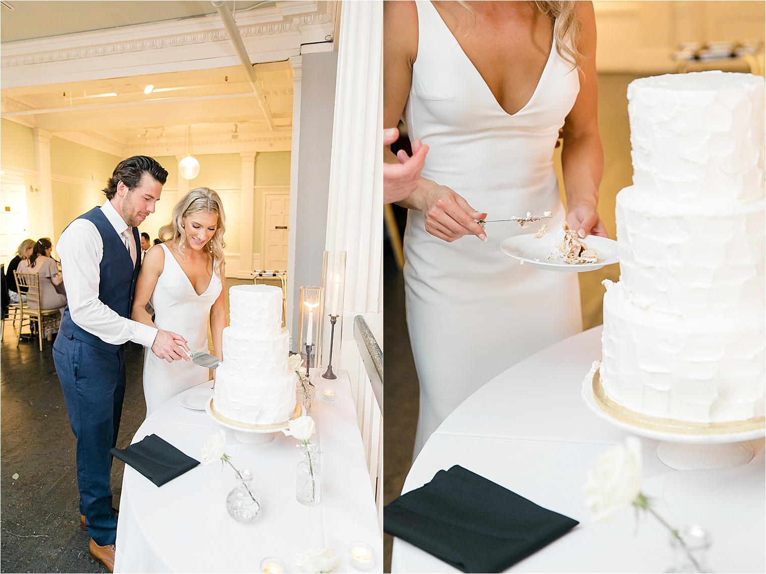 Lightner Museum Wedding St Augustine Florida - couple cutting the cake