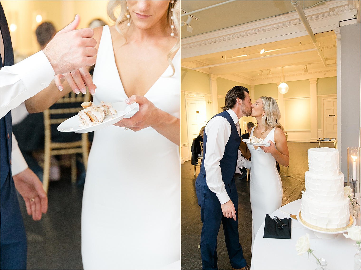 Lightner Museum Wedding - couple cutting the cake